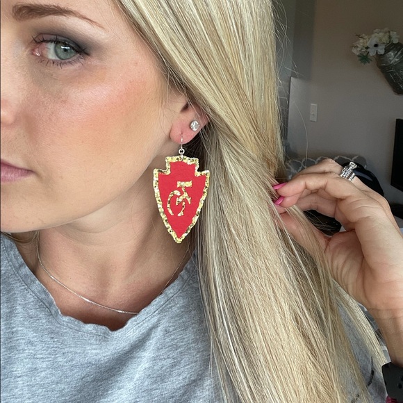 KC Chiefs earrings - Picture 5 of 6